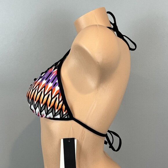 Kenneth Cole Triangle Bikini Top with Metal Rings Detail Size Small NWT - Picture 4 of 11